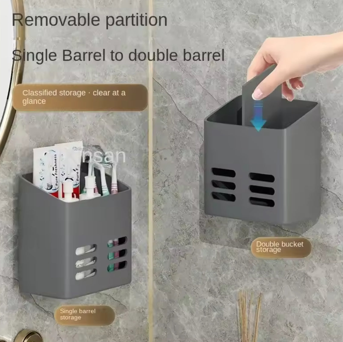 No-Drill Wall-Mounted Bathroom Makeup & Toiletry Organizer Shelf - Problems Solved