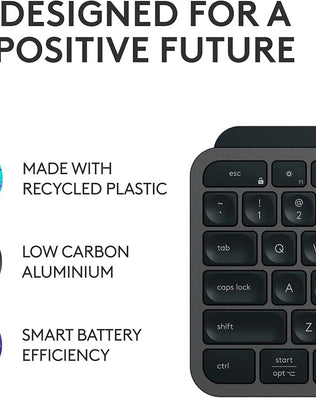 Logitech MX Keys S wireless keyboard by Problems Solved, low profile design with fluid quiet typing and programmable keys.
