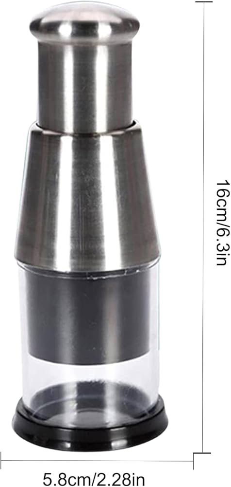 Problems Solved garlic press with 16cm chopper, stainless steel garlic crusher and mincer for efficient garlic preparation.
