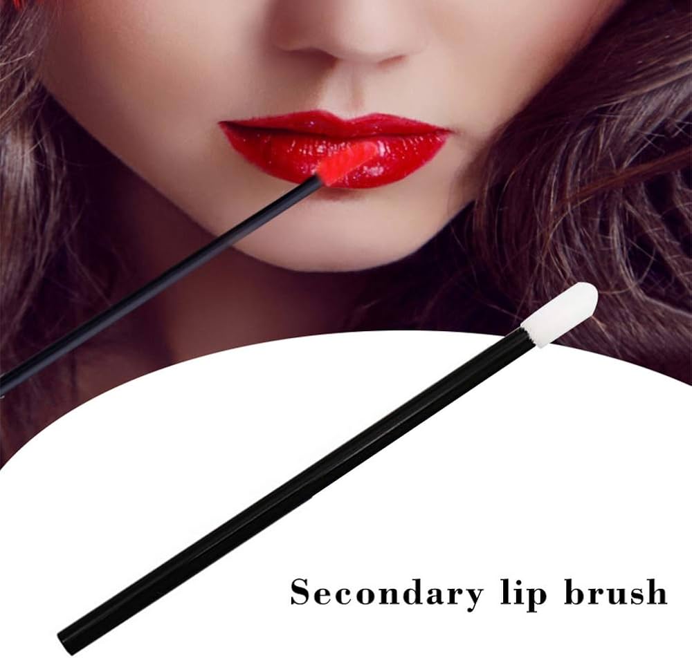 Set of 200 black disposable lip brushes from Problems Solved, perfect for applying lipstick and lip gloss with precision.