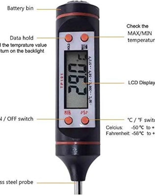 Problems Solved candle making wax melting thermometer with LCD display for precise temperature control during crafting.