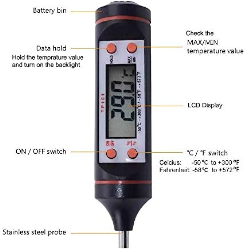Problems Solved candle making wax melting thermometer with LCD display for precise temperature control during crafting.