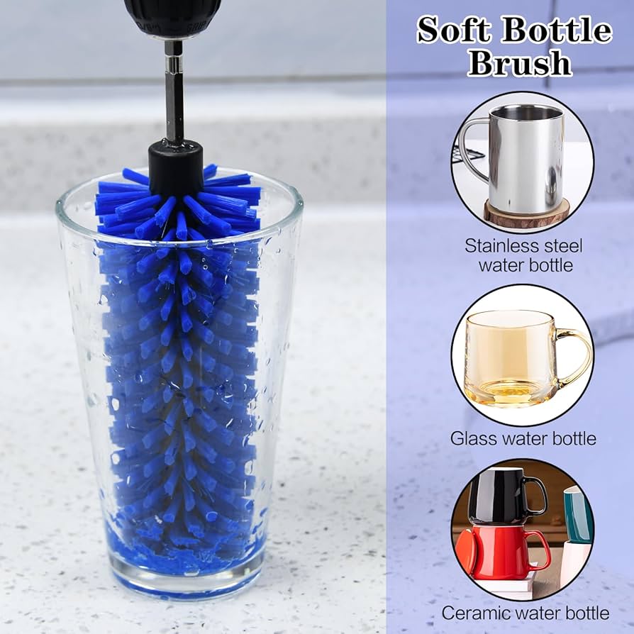 Problems Solved drill brush for car wheel and bottle cleaning, dense durable car cleaning brush with sturdy bristles