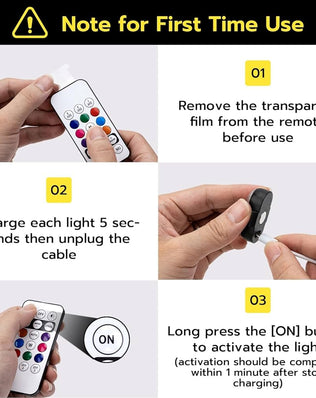 Problems Solved 4PCS LED Car Strobe Lights with remote, wireless ambient lighting in 8 colors, shown installed in a vehicle.