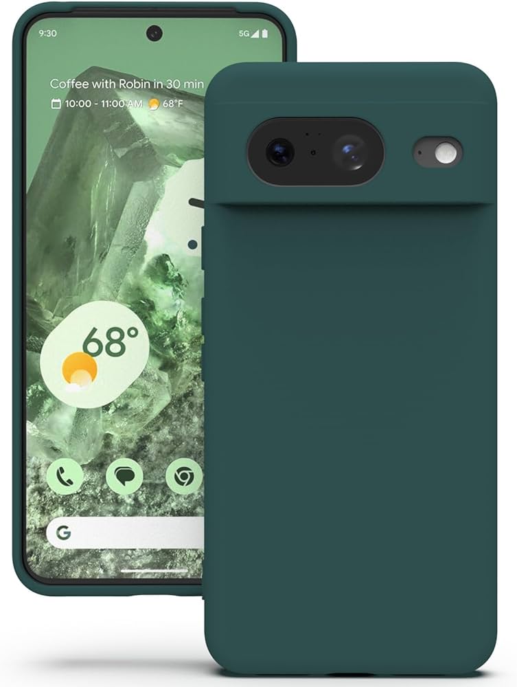 YATWIN Case for Google Pixel 8, Silicone Mobile Phone Case with Lining