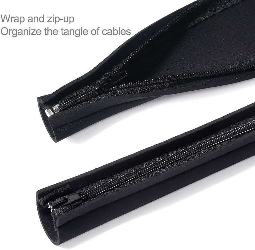 [4 Pcs] Cable Tidy Management Sleeve, 50 cm long, Wire Hider Cord Organizer