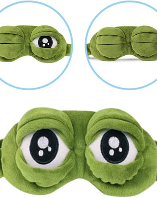 Sleep Mask,Eye Mask Cover for Sleeping Mask Blindfold Soft and Funny Sleep Eye 3D Frogs