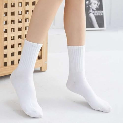 Six pairs of Problems Solved women's cotton crew and ankle socks, breathable and comfortable, displayed in assorted colors.