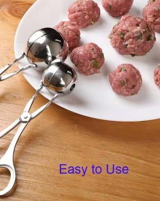 Stainless Steel Meatball Maker Spoon for Perfect Round Balls - Problems Solved