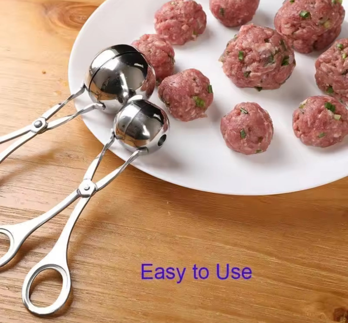 Stainless Steel Meatball Maker Spoon for Perfect Round Balls - Problems Solved