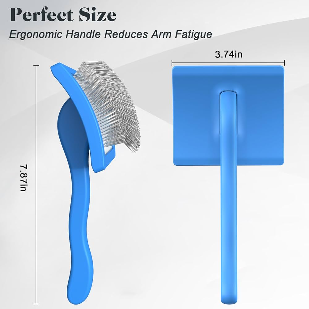 2PCS Slicker Brush for Dogs & Pet Comb, Professional Dog Grooming Brush