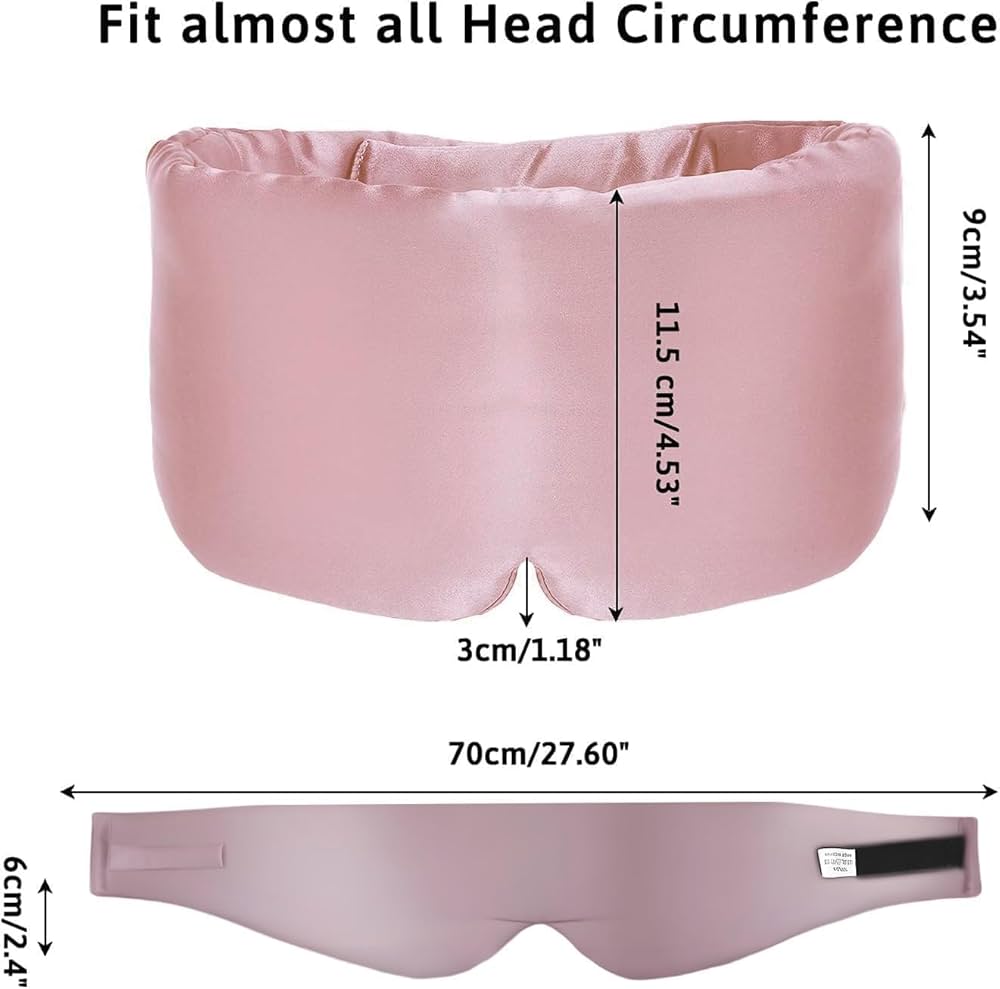 Silk Sleep Mask for Women Men, Mulberry Silk Eye Sleeping Mask