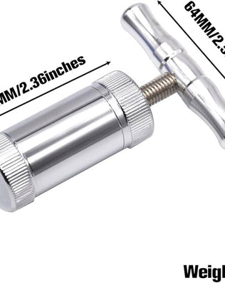 Problems Solved Tool Pollen T-Press with T-handle, durable herb pollen press for compacting pollen or herb samples.