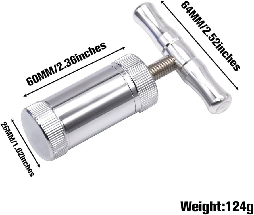 Problems Solved Tool Pollen T-Press with T-handle, durable herb pollen press for compacting pollen or herb samples.