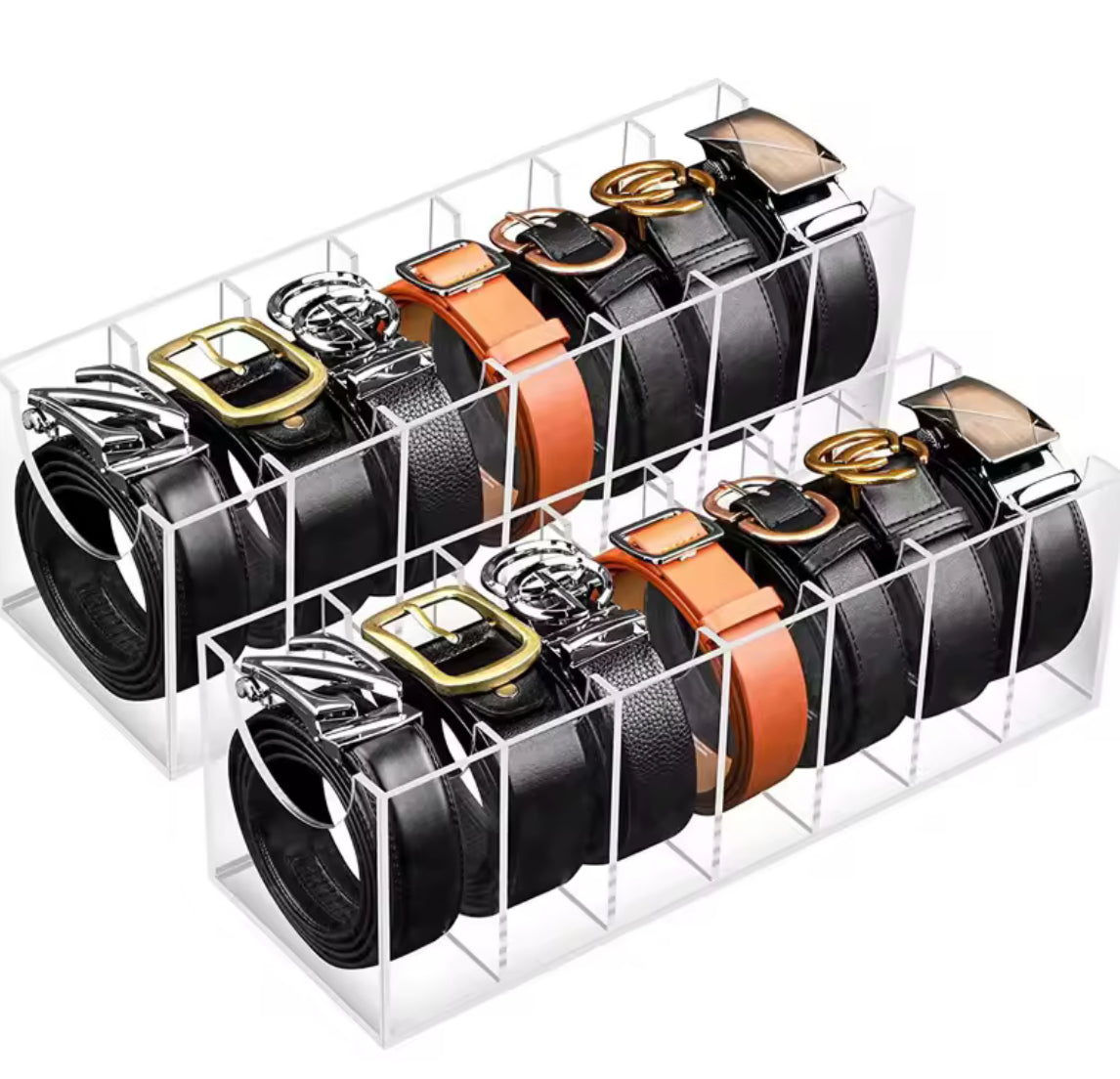 7 Grid Belt Organizer Storage Holder for Closet,Display Case - Problems Solved