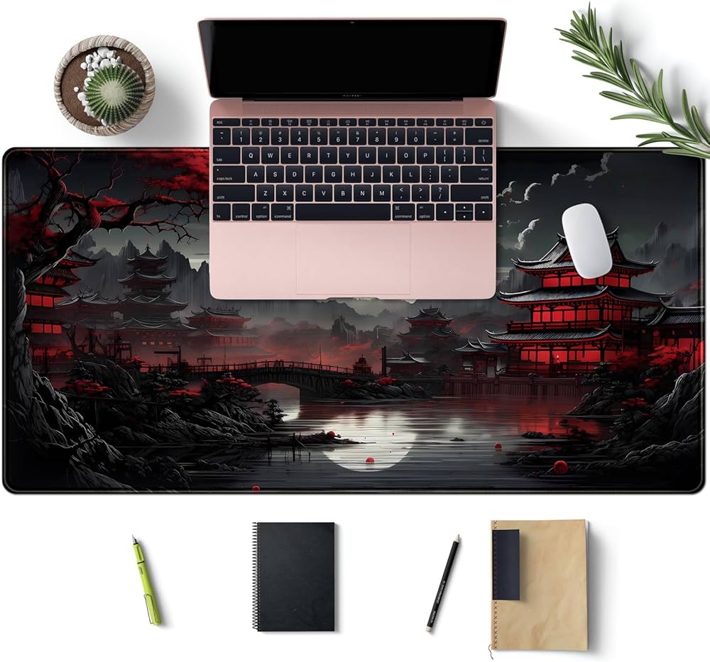Large LeKuni gaming mouse pad by Problems Solved, XXL size 900x400mm with stitched edges for smooth gaming experience.