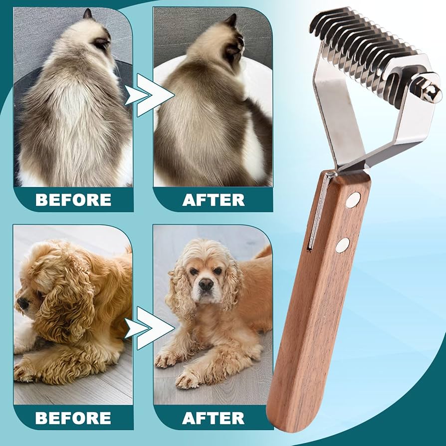 Undercoat rake dog grooming comb, dog brushes for Shedding Stripping Brush Pet