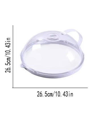 Problems Solved microwave food splash proof cover for household oven heating, made of durable material, protects against splatters.