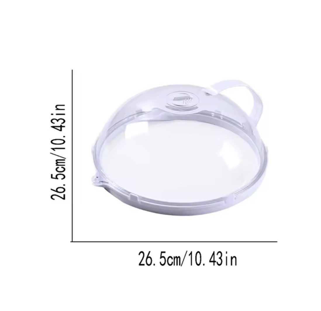 Problems Solved microwave food splash proof cover for household oven heating, made of durable material, protects against splatters.