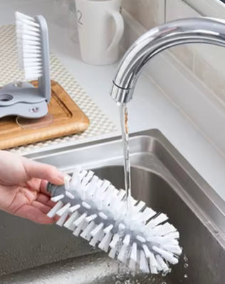 2-in-1 Suction Cup Glass & Bottle Scrubber for Sink - Problems Solved