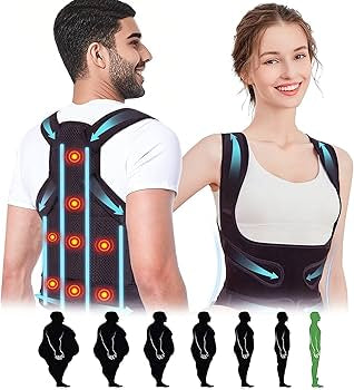 Problems Solved back straightener and posture corrector brace supporting the back and improving posture.