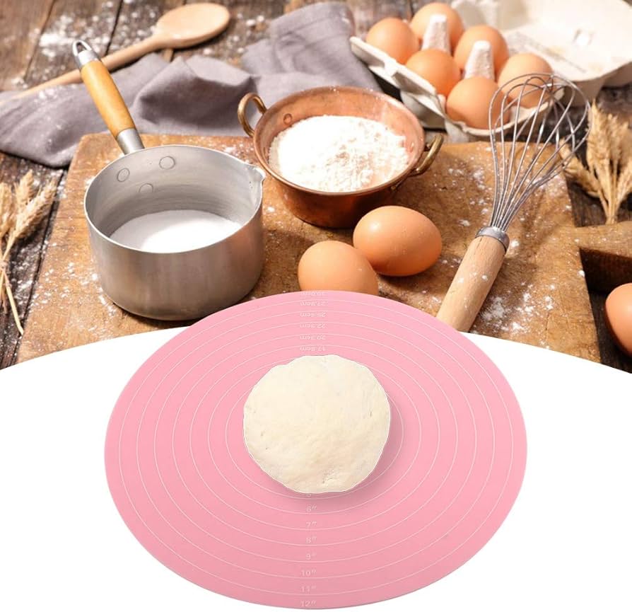 Silicone Baking Mat with Measurements for Cake Turntable Stand NonStick Heat