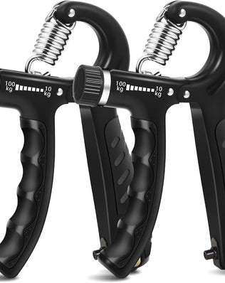 2PCS Grip Strength Trainer with 22-220Lbs (10-100kg) Adjustable Resistance