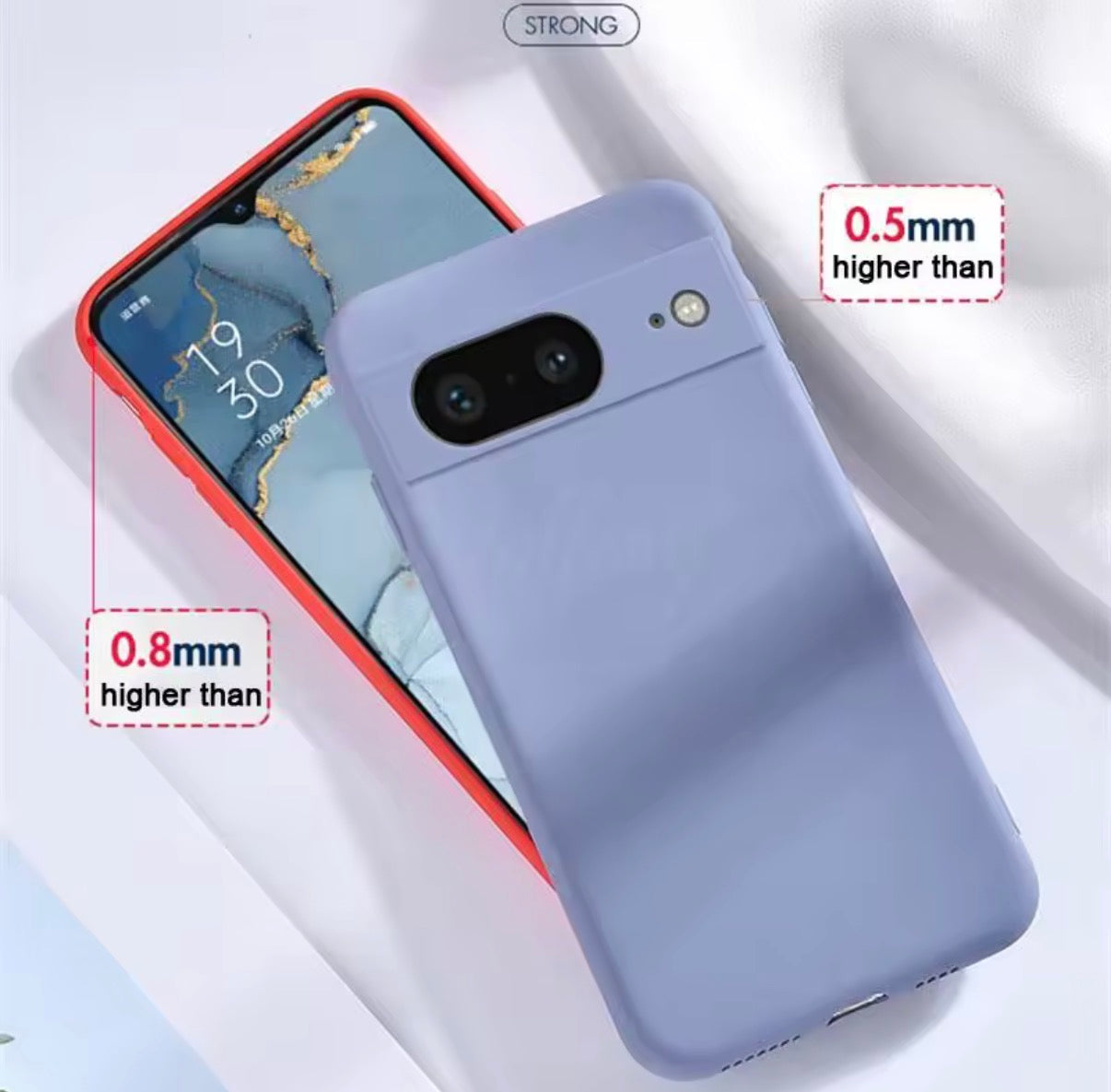 YATWIN Case for Google Pixel 8, Silicone Mobile Phone Case with Lining