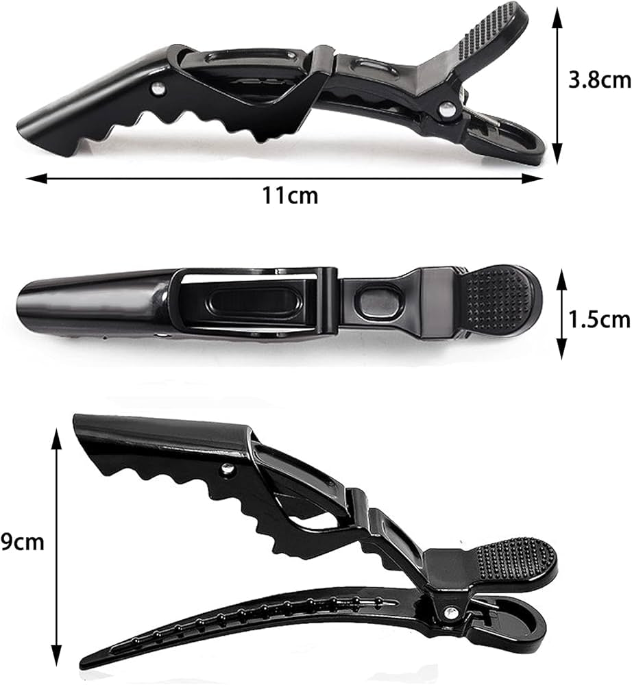 10x Crocodile Hair Clips Barrette, Professional Styling Hair Clips, Sectioning Clamp