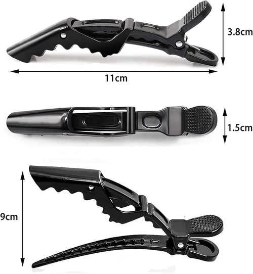 10x Crocodile Hair Clips Barrette, Professional Styling Hair Clips, Sectioning Clamp