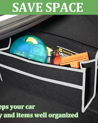 Car Boot Organiser Bag, Foldable Car Boot Organiser Storage, Anti Slip Felt Trunk