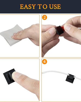 50 Pcs Self Adhesive Cable
Management Clips, Cable Organizers Sticky Wire Clips