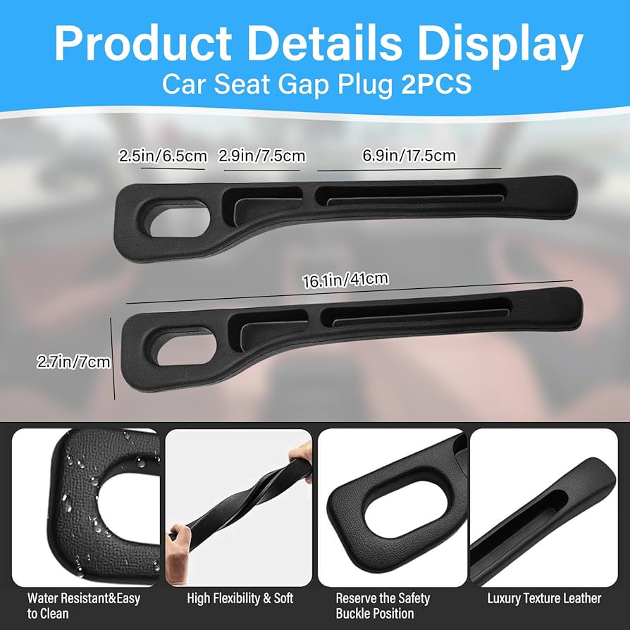 2PCS Vehicle Mounted Gap Leak Proof Filling Strip, Car Seat Gap Filler Organiser