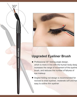 Problems Solved 25-piece professional makeup brush set including foundation, blush, and eye brushes for precise application.