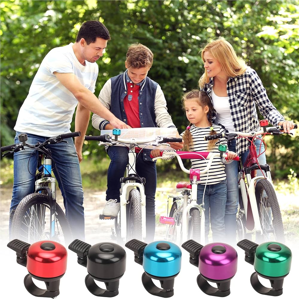 Bike Bell Bicycle Bell with Loud Crisp Clear Sound, Road and Mountain Bike Handlebar Bell