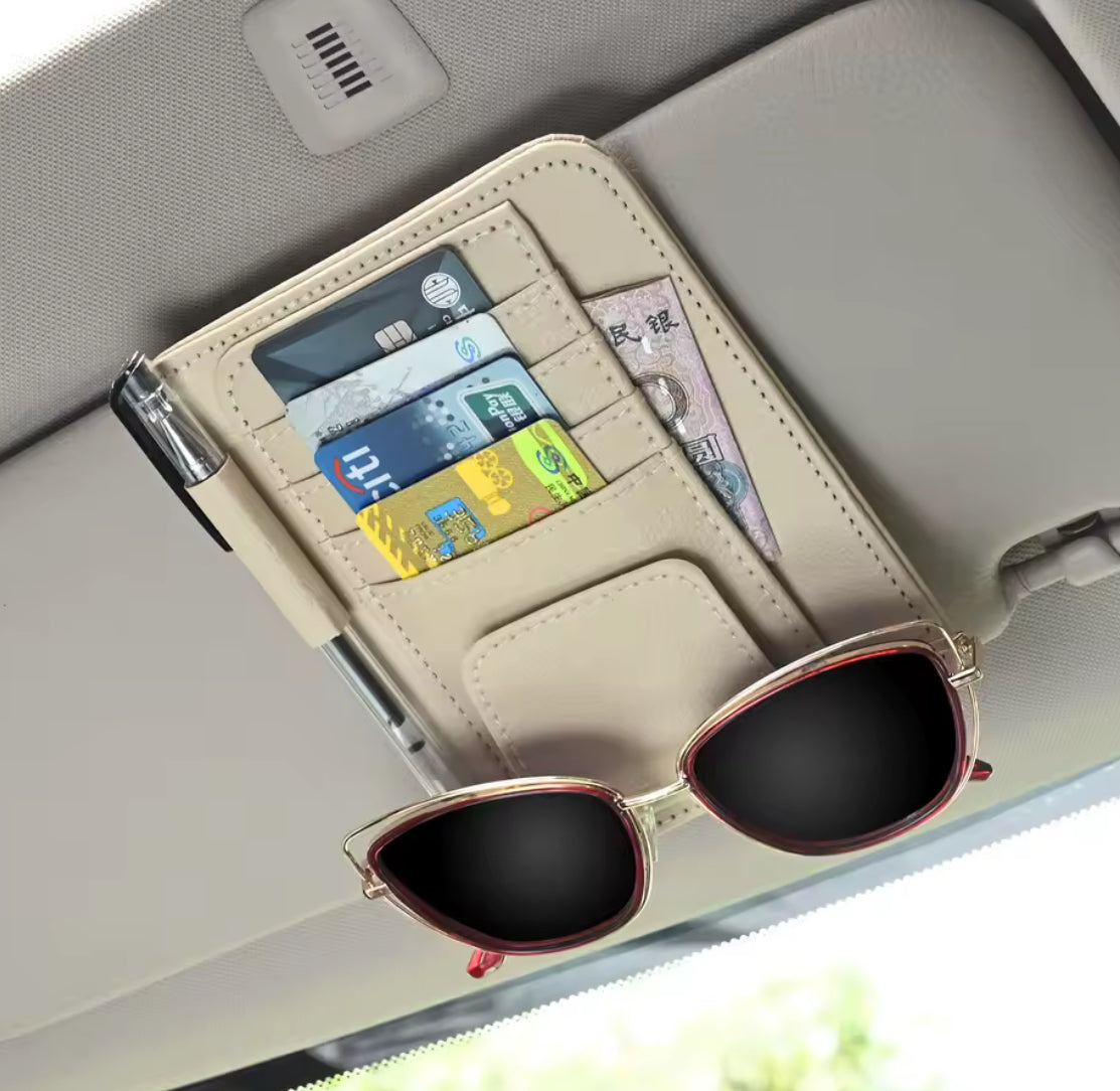 Car Visor Organizer Multi-Pocket Pouch Bag Card Glasses Storage - Problems Solved