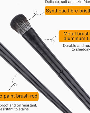 Set of nine Eyeshadow Make-Up Brushes from Problems Solved, including various eye makeup and blending brushes.