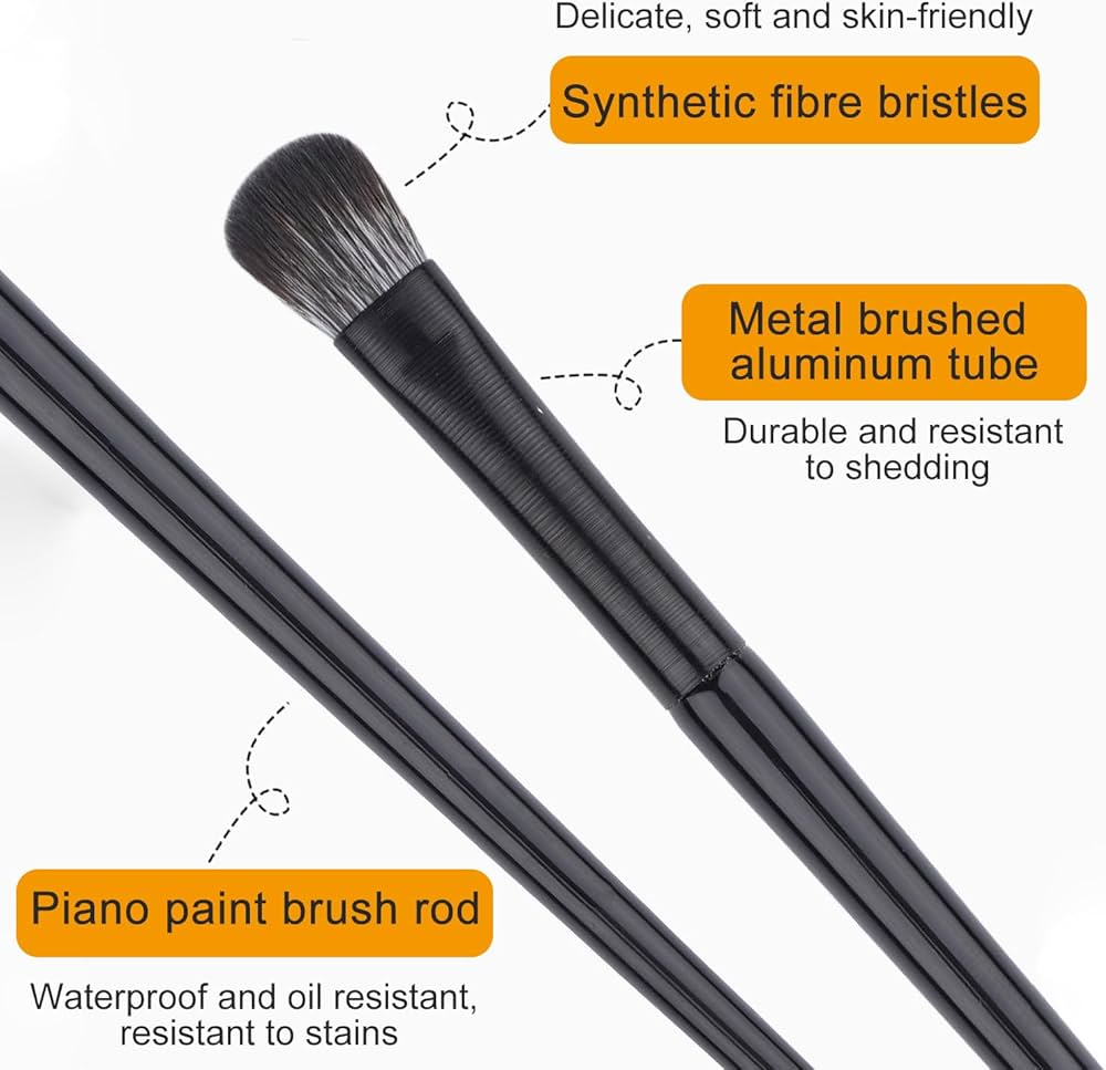 Set of nine Eyeshadow Make-Up Brushes from Problems Solved, including various eye makeup and blending brushes.