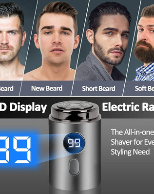 Mini Shavers for Men Electric Razor, USB Rechargeable Travel Shaver, Waterproof