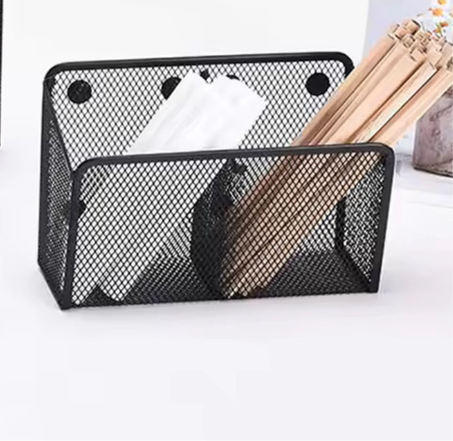 Magnetic Pencil Holder Stationery Storage Mesh Basket Desktop - Problems Solved