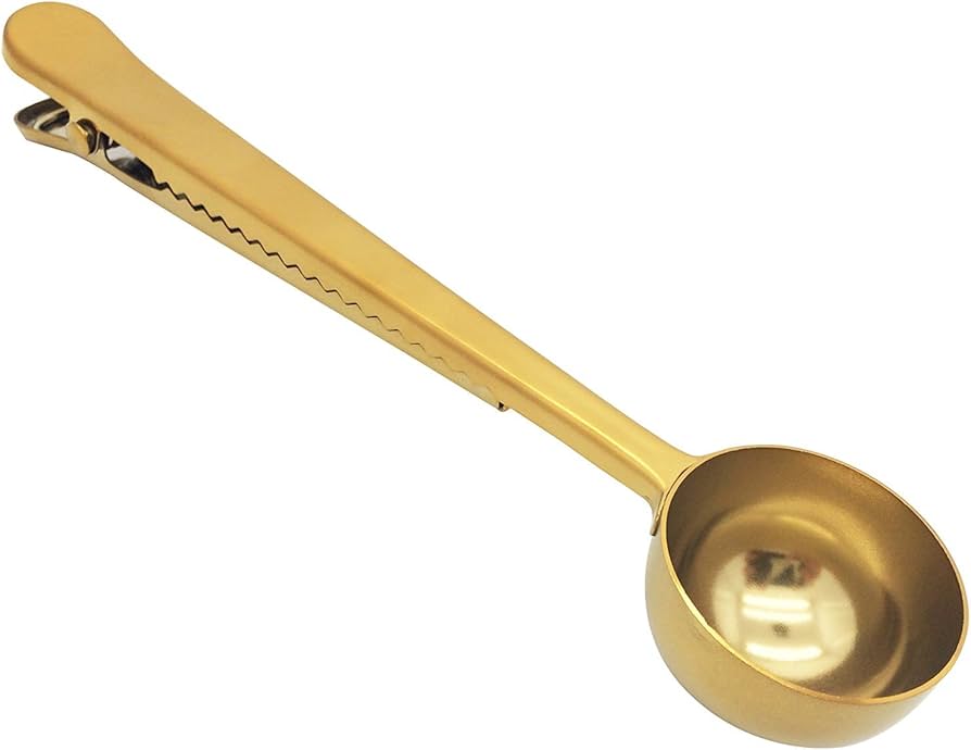 Angel mall Coffee Scoop, Stainless Steel Golden Multi function coffee spoon