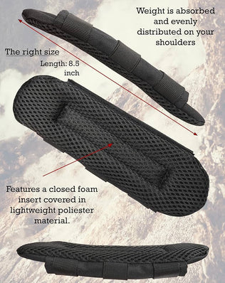 Problems Solved shoulder strap pad for plate carrier, providing comfort and even weight distribution on the shoulders.