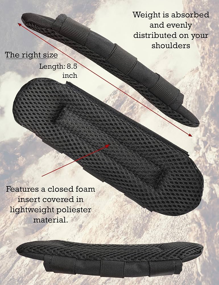 Problems Solved shoulder strap pad for plate carrier, providing comfort and even weight distribution on the shoulders.