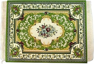 Creative mini rug mouse mat featuring oriental carpet pattern textile fabric by Problems Solved, ideal for desk or workspace use.