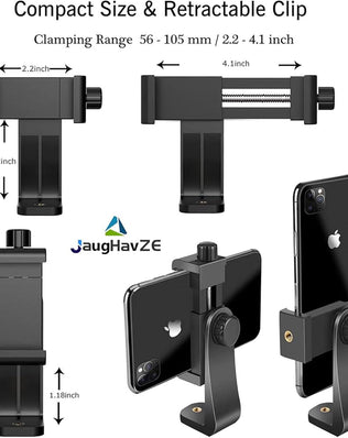Problems Solved cell phone tripod mount with 1/4 inch screw and 360-degree rotation for stable smartphone photography.
