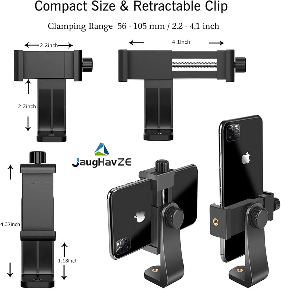 Problems Solved cell phone tripod mount with 1/4 inch screw and 360-degree rotation for stable smartphone photography.