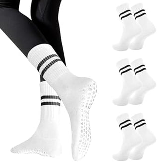 Problems Solved women's non-slip yoga socks with anti-skid soles, ideal for yoga, barre, ballet, and dance activities.