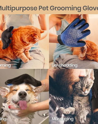 Dog Grooming Glove, Gentle Pet Grooming Glove Brush, Efficient Pet Hair Remover