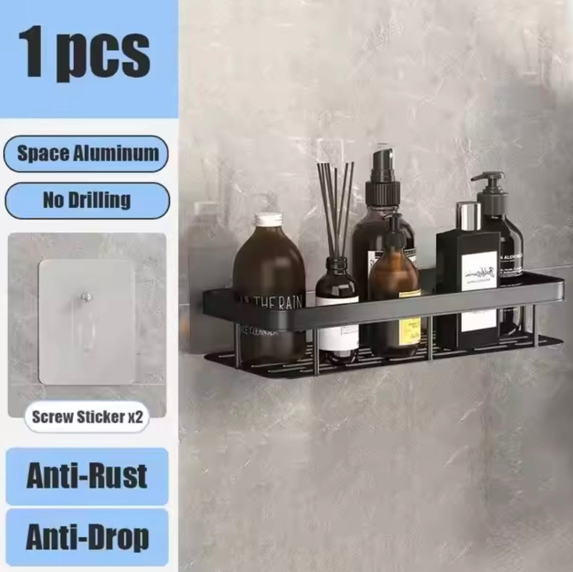 Bathroom Shelf for Shower & Toilet Storage - Problems Solved