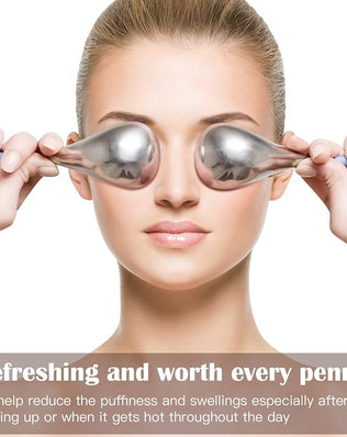 Cryo sticks, Stainless Steel Facial Massage, Ice Globes Cooling Roller Tool Cold